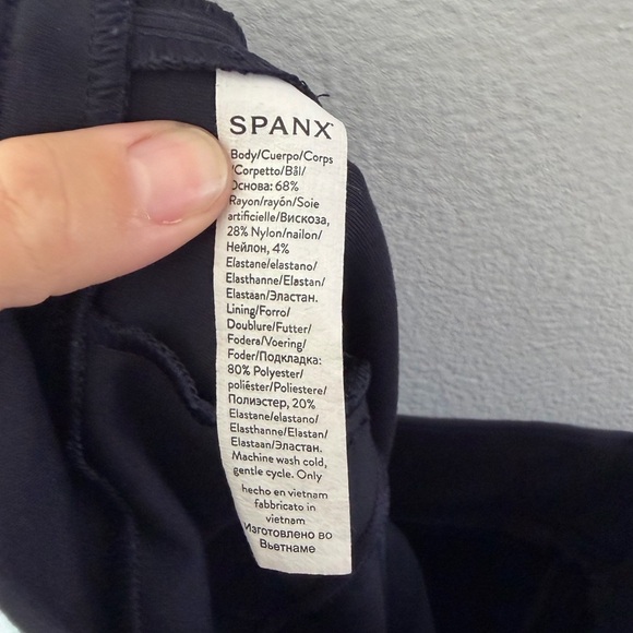 SPANX Ponte Slim Straight Navy Blue Pull-On Compression Smoothing  Pants - Picture 10 of 11